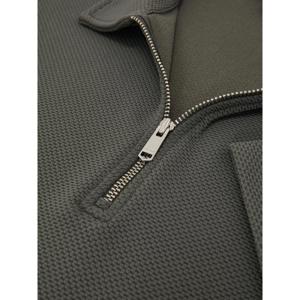 REISS Forno Half-Zip Textured Polo Shirt